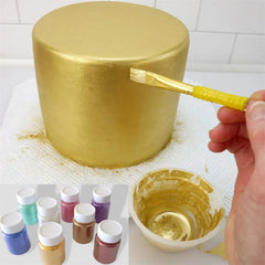 15g/Bottle Gold And Silver Dye Glitter Powder Mousse Cake Macaron Chocolate Confectionery Pastry Baking Cake Decoration
