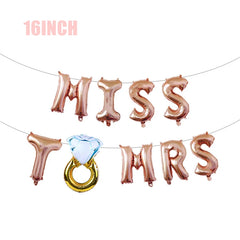 Bride To Be Balloons Rose Gold Letters Foil Balloon Team Wedding Decorations Bachelorette Party Supplies