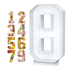 Food Fillable Number Shaped Sweets Flower Candy Cupcake Container Box for Wedding Anniversary Birthday Party Baby Shower Decore