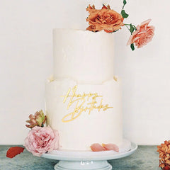 8pcs Acrylic Cake Topper Set Happy Birthday Cake Topper Side Decorations for Party Cakes