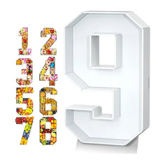 Food Fillable Number Shaped Sweets Flower Candy Cupcake Container Box for Wedding Anniversary Birthday Party Baby Shower Decore