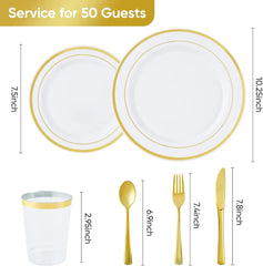 700 Pieces Of Tableware Set, Home Disposable Plastic Tableware, Themed Party Decoration, Suitable For Parties, Restaurants