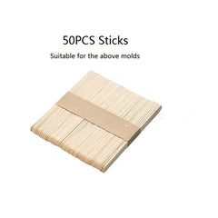4/8 Hole Silicone Ice Cream Forms Popsicle Molds DIY Homemade Dessert Freezer Fruit Juice Ice Pop Cube Maker Mould With Sticks